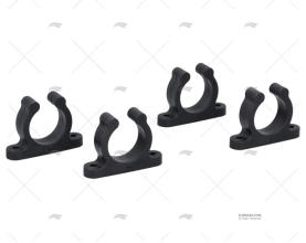 STANDARD TUBE CLIPS 25mm BLACK