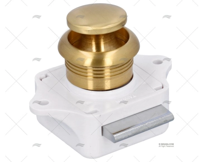 OUSH KNOB LOCK SATIN BRASS