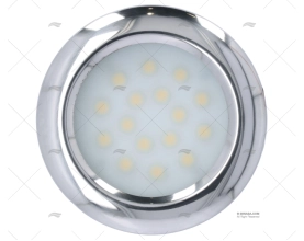 DOME LIGHTY  88mm 12/28V IP-65 NICKEL