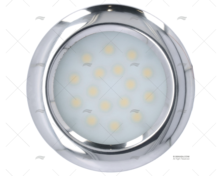 LUZ PLAFON LED  88mm 12/28V IP-65 PULIDO