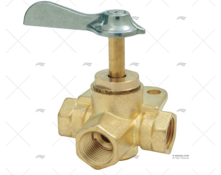 BRASS 3 WAYS VALVES 1/4FNPT SCEPTER