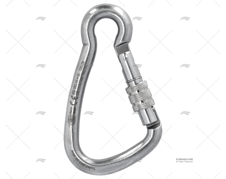 SPRING HOOK WITH LOCKING RING S.S. 125 KONG