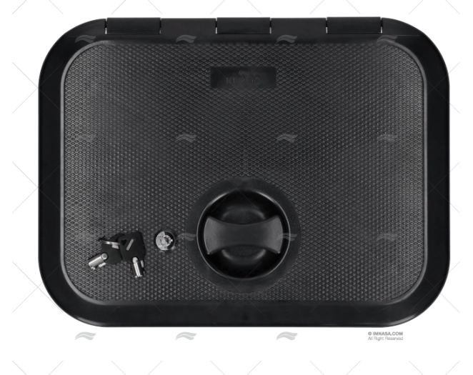 BLACK HATCH WITH LOCK 280x375mm