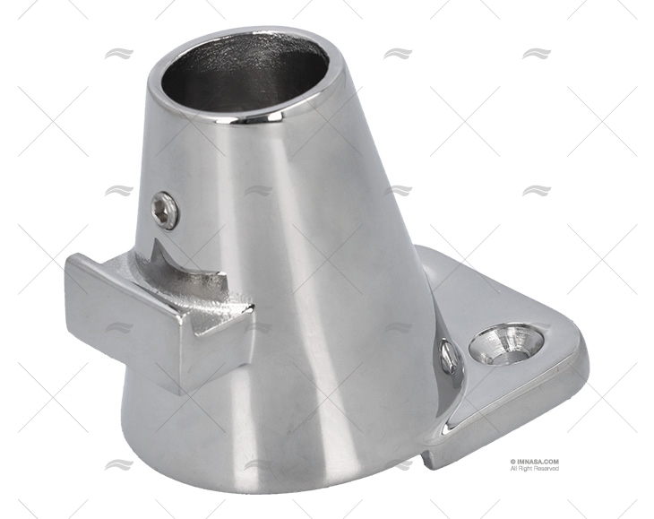 STANCHION BASE TOERAIL 25mm 7º