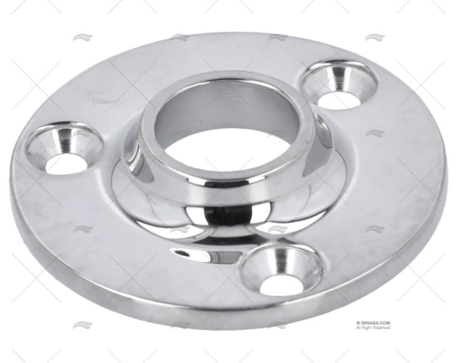 PLATINE BALCON RONDE INOX 90º A SOUDER 2