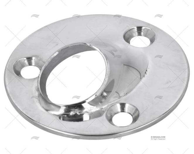 PLATINE RONDE INOX SS 316 45º MARINE TOWN