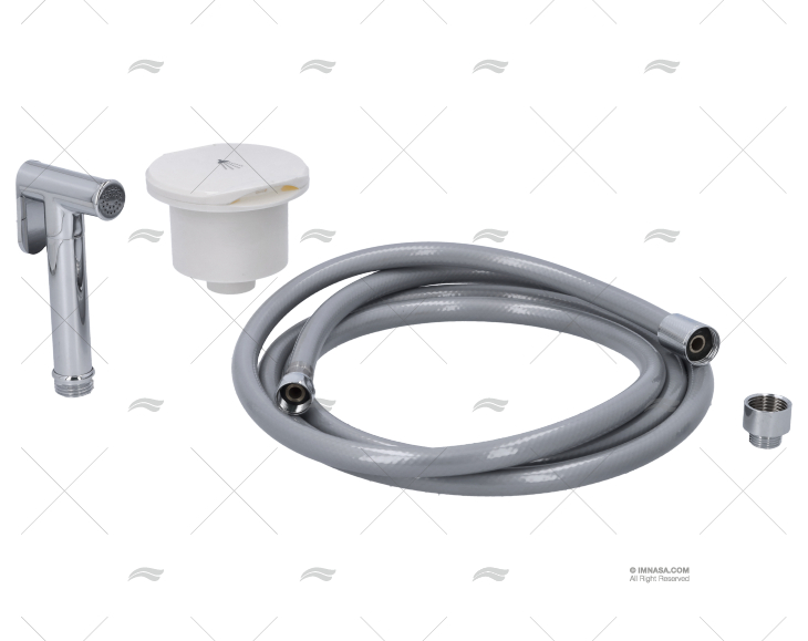 SHOWER SET W/GREY HOSE 2,5m AND BOX IMNASA