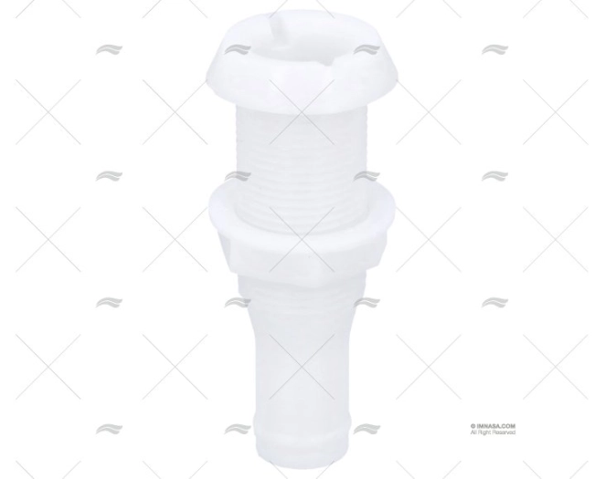 THRUHULL FOR HOSE 3/4 WHITE