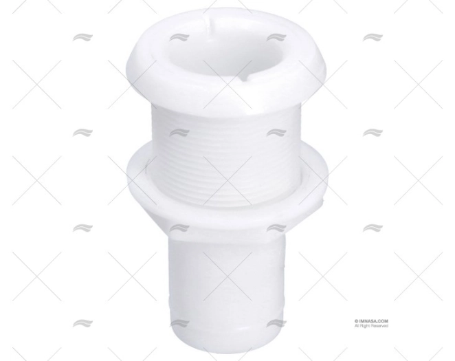 THRUHULL FOR HOSE 1-1/2 WHITE