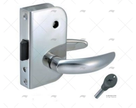 FECHADURA DE PORTA COM CHAVE DE AÇO INOX MARINE TOWN