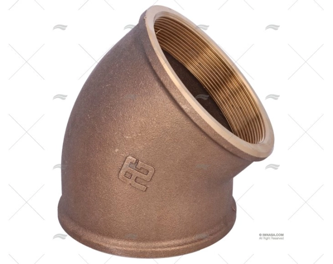 BRONZE ELBOW F-F 45º 4" GUIDI