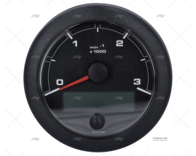 BLACK OL TACHOMETER 12/24V 3000RPMH 85mm VDO