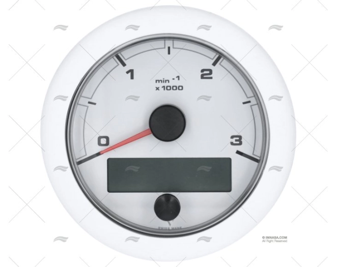 WHITE OL TACHOMETER 12/24V 3000RPM 85mm