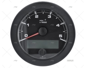 BLACK OL TACHOMETER 12/24V 5000RPMH 85mm