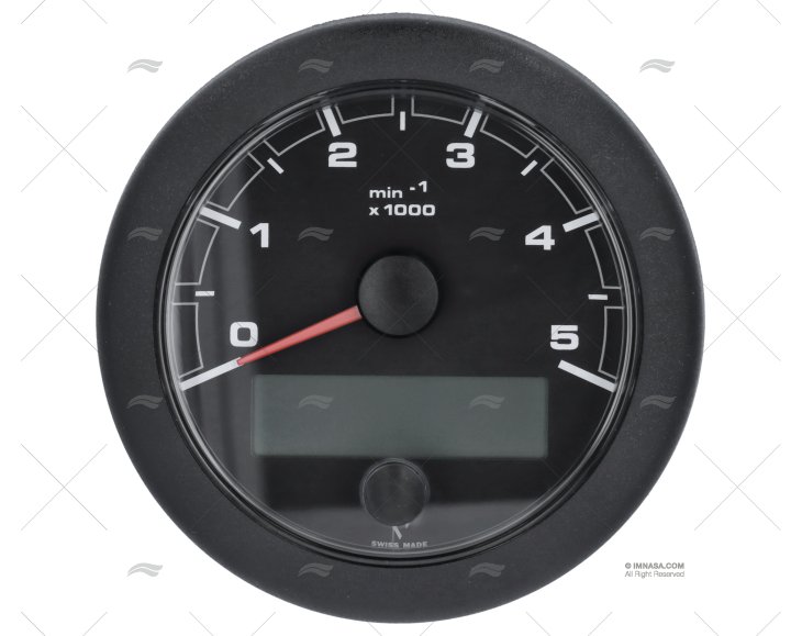 BLACK OL TACHOMETER 12/24V 5000RPMH 85mm VDO