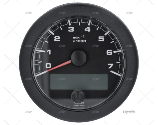 BLACK OL TACHOMETER 12/24V 7000RPMH 85mm