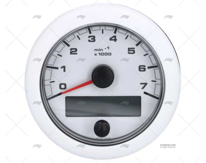 WHITE OL TACHOMETER 12/24V 7000RPMH 85mm