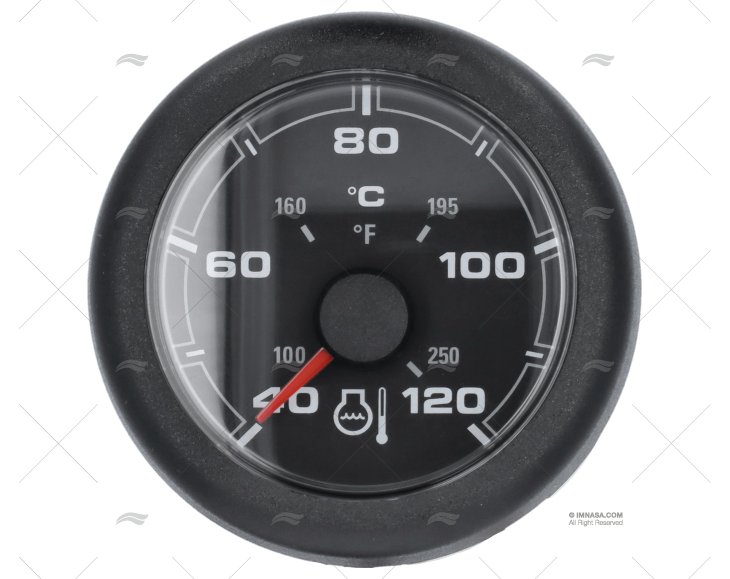 BLACK OL ENGINE  TEMP. 12/24V 120º 52mm VDO