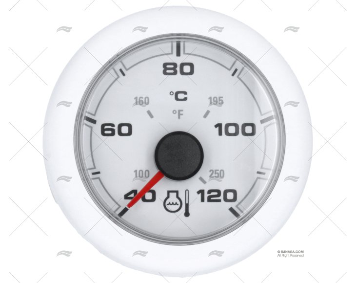 TERMOMETRO OL 12/24V 120ºC 52mm BL VDO