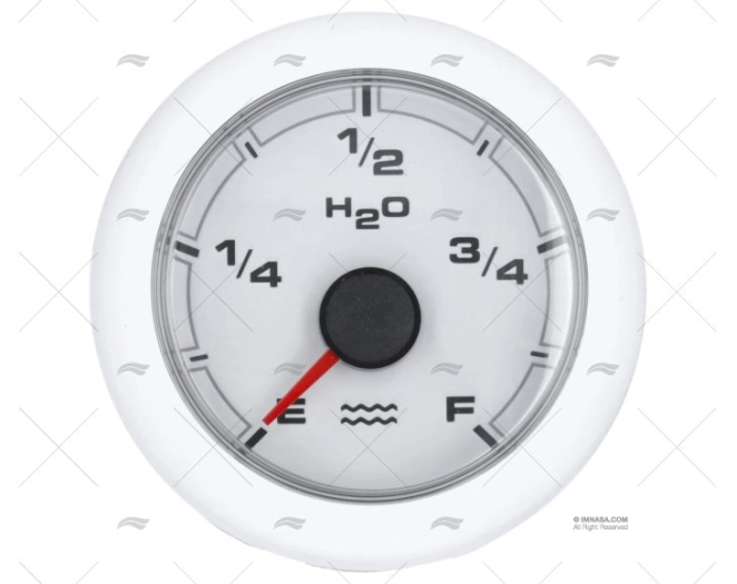 INDICADOR ÁGUA OL 12/24V 52mm BRANCO