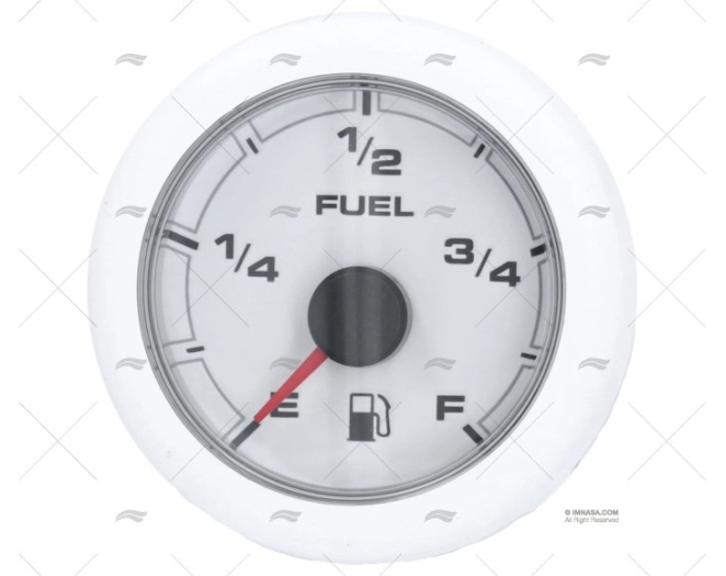 WHITE OL FUEL LEVEL GAUGE 12/24V 52mm VDO