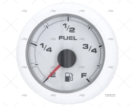 WHITE OL FUEL LEVEL GAUGE 12/24V 52mm