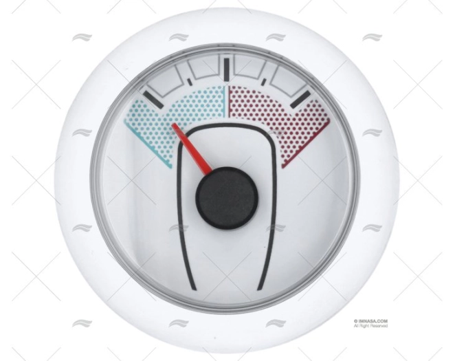 WHITE OL RUDDER ANGLE INDIC. 12/24V 52mm