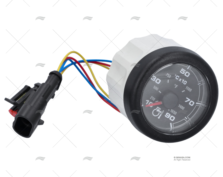 BLACK OL PYROMETER 12/24V 900ºC 52mm VDO