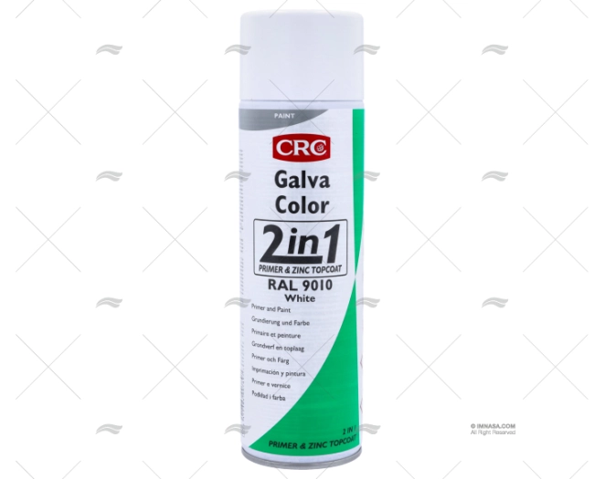 SPRAY GALVA COULEUR RAL9010 BLANC 500Ml