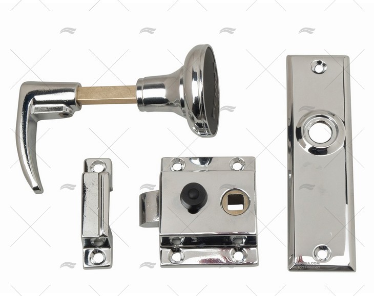 RIM LATCH SET CHROME PLATED ZINC ALLOY R PERKO