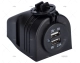 DOUBLE USB SOCKET 12-24V DC