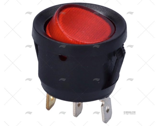 INT. ON-OFF 10A/12V/3PIN LUZ ROJA