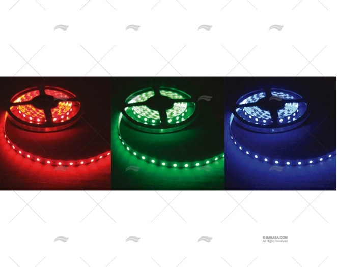 BANDE A LED 5m 24V ROUGE VERTE BLEUE FORESTI SUARDI