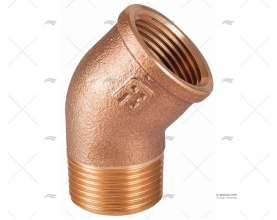 BRONZE ELBOW JOINT M-H 45º 3/8" GUIDI