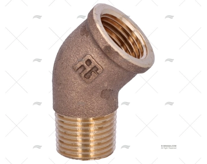 BRONZE ELBOW JOINT M-H 45º 1/2"