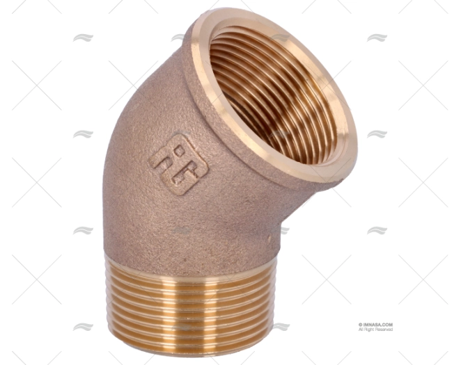 BRONZE ELBOW JOINT M-H 45º 1"1/4