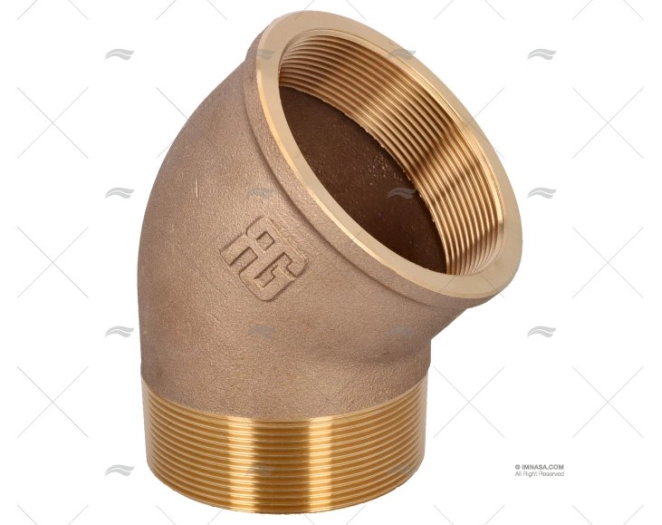 BRONZE ELBOW JOINT M-H 45º 3" GUIDI