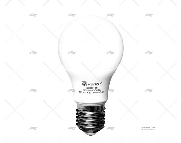 LÂMPADA LED NATURE E27 60X110 12/24V-7W XUNZEL