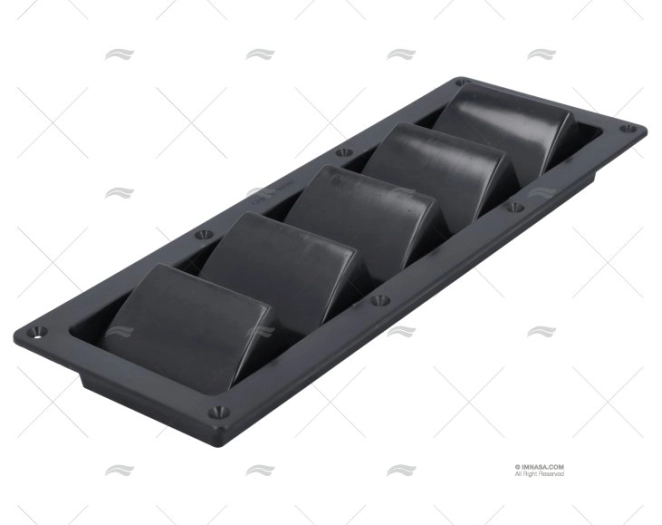 BLACK SLOTTED VENT ABS 335x120mm MARINE TOWN