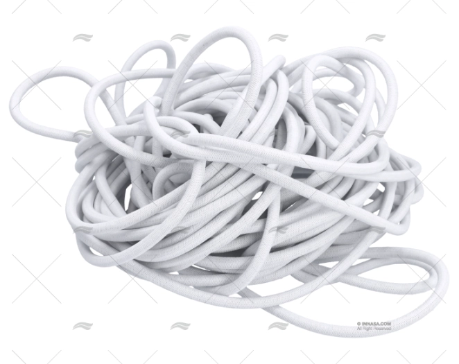 WHITE ELASTIC ROPE Ø 6 MM. BESENZONI