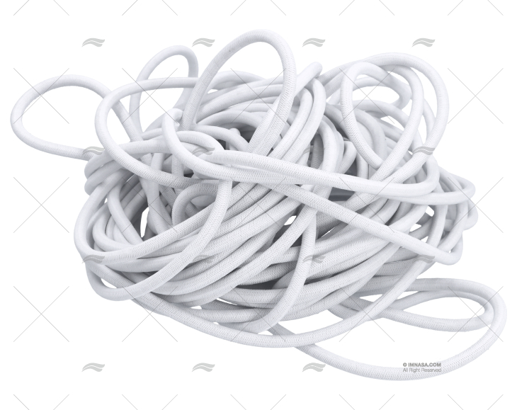 WHITE ELASTIC ROPE Ø 6 MM. BESENZONI