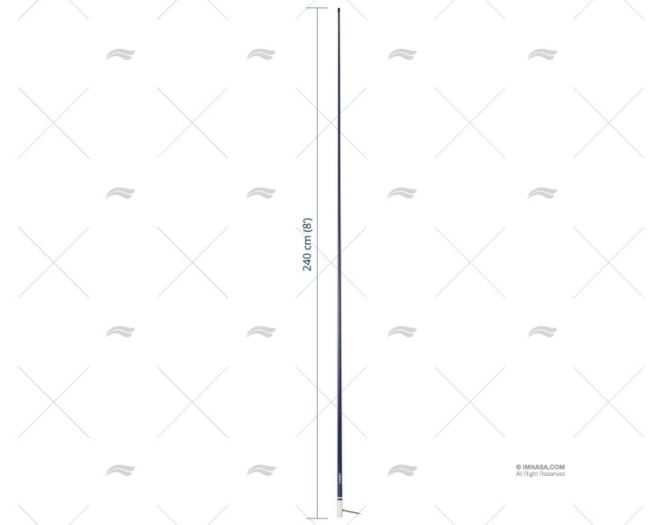 VHF BLUE ANTENNA 2.4MT SCOUT