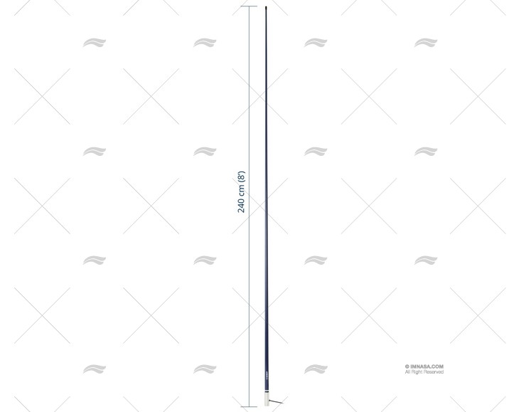 VHF BLUE ANTENNA 2.4MT SCOUT