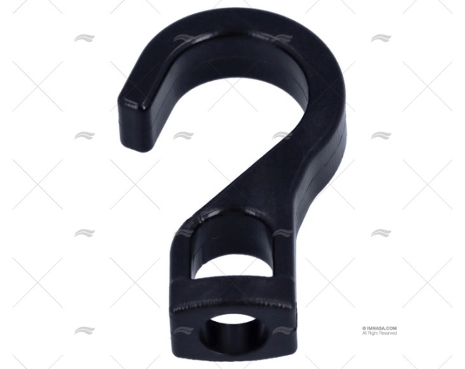 SOPORTE GANCHO NYLON NEGRO 20mm