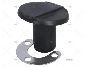 POLE SOCKET W/CAP DULL BLACK