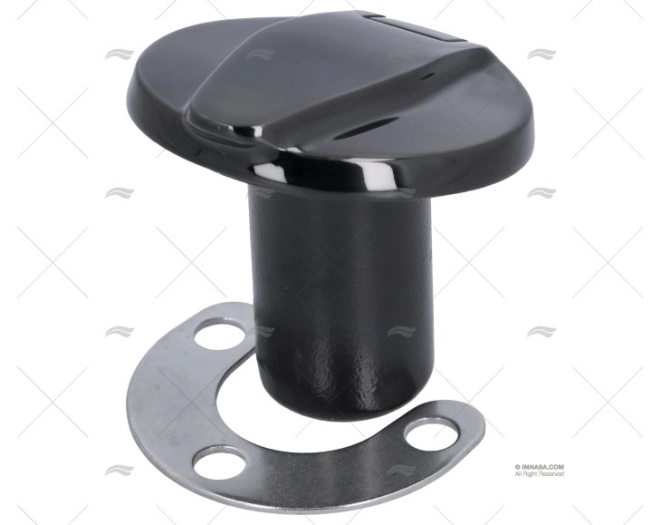 POLE SOCKET W/CAP BRIGHT BLACK MARINE TOWN