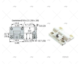 CHARNIERE AJUSTABLE BLANC SOUTHCO SOUTHCO