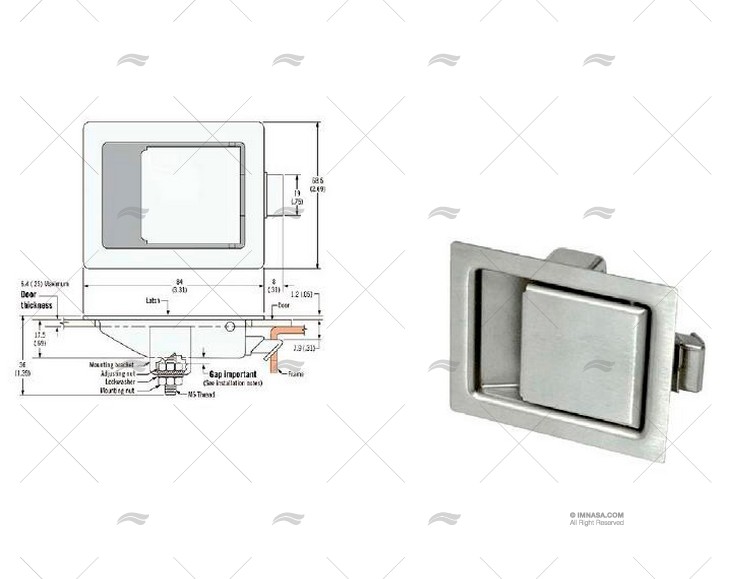 FECHADURA DA PALETA INOX SOUTHCO SOUTHCO