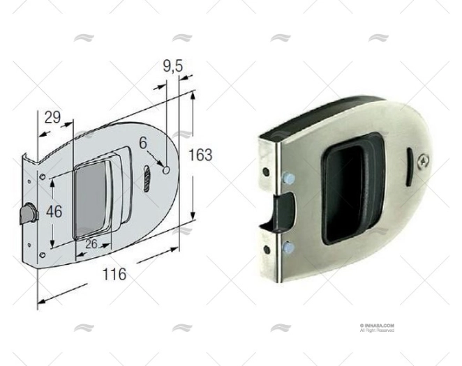 OMNI DOOR LATCH SOUTHCO SOUTHCO