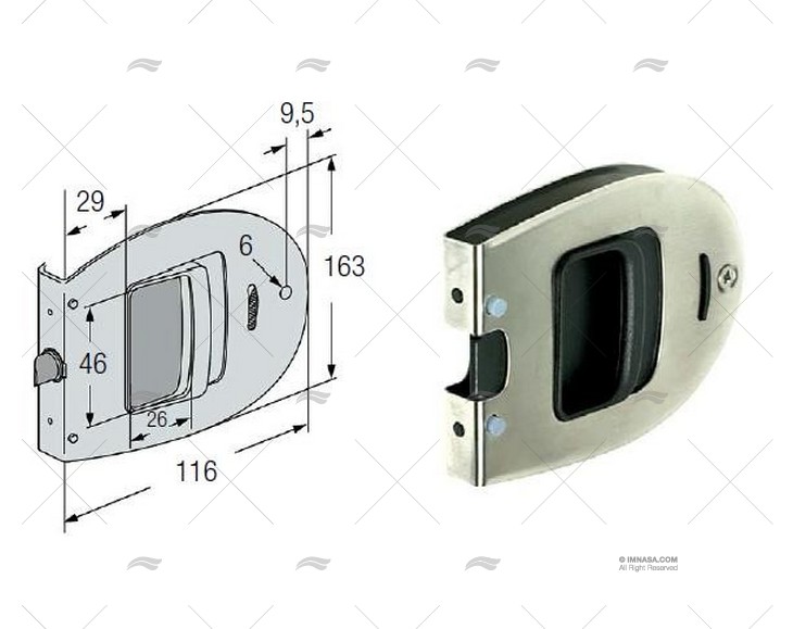 OMNI DOOR LATCH SOUTHCO SOUTHCO